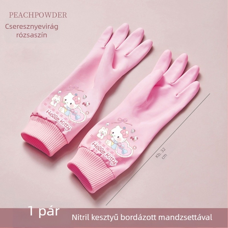 Fleece-béléses konyhai kesztyű, vízálló és tartós, mosogatáshoz, főzéshez és ruhák mosásához