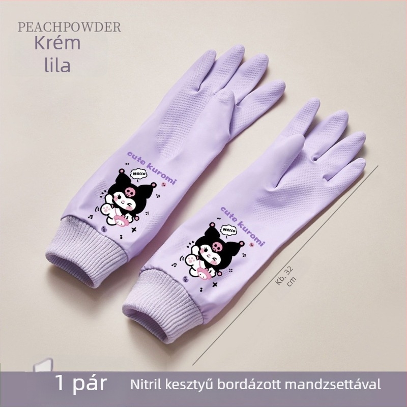 Fleece-béléses konyhai kesztyű, vízálló és tartós, mosogatáshoz, főzéshez és ruhák mosásához