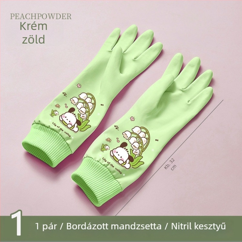 Fleece-béléses konyhai kesztyű, vízálló és tartós, mosogatáshoz, főzéshez és ruhák mosásához