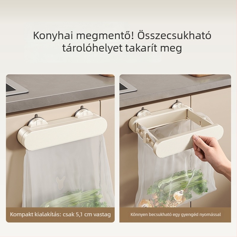 Medi falra szerelhető vákuumos szemeteszsák tartó – konyha és fürdőszoba