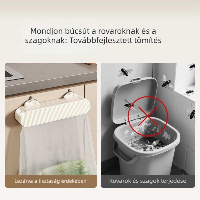 Medi falra szerelhető vákuumos szemeteszsák tartó – konyha és fürdőszoba