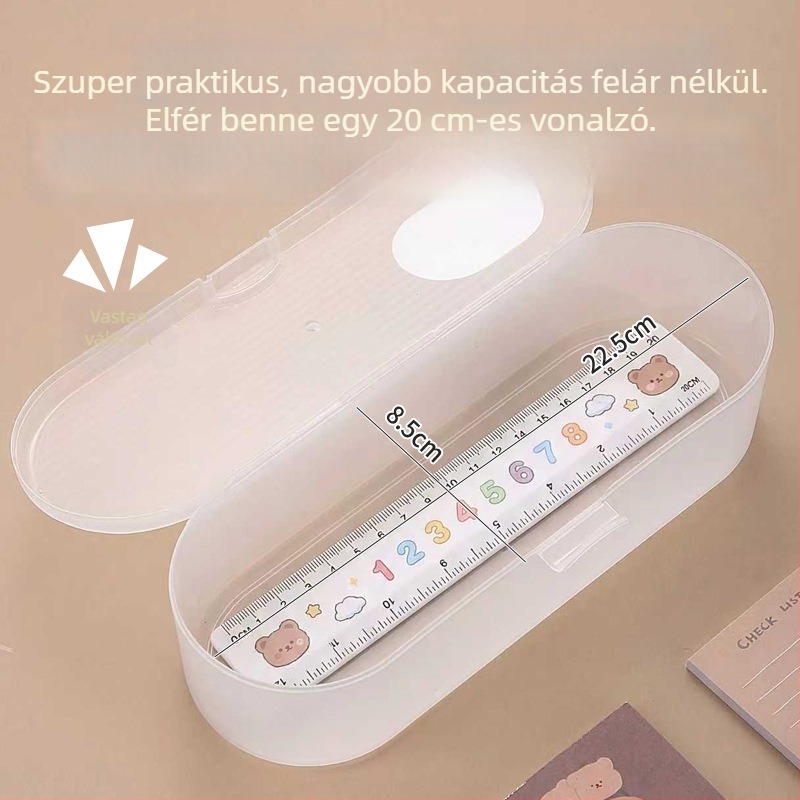 Átlátszó, nagy kapacitású ceruza tároló doboz – szervező színes ceruzákhoz, zsírkrétákhoz és rajzoláshoz