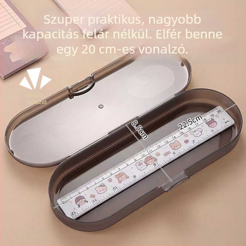 Átlátszó, nagy kapacitású ceruza tároló doboz – szervező színes ceruzákhoz, zsírkrétákhoz és rajzoláshoz