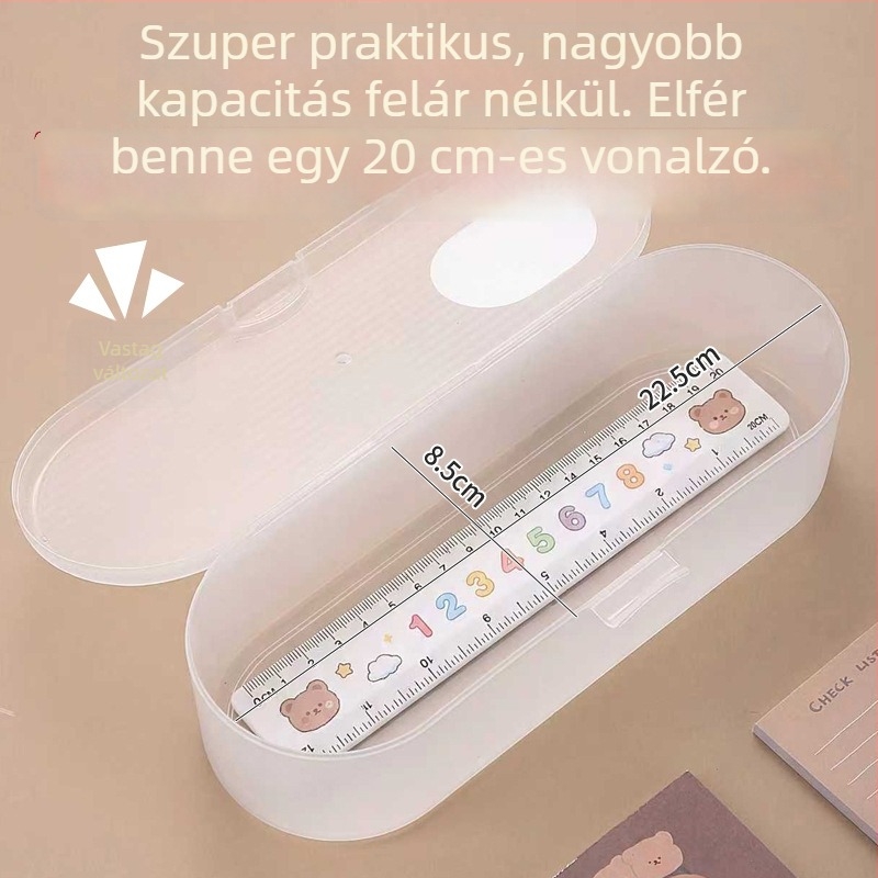 Átlátszó, nagy kapacitású ceruza tároló doboz – szervező színes ceruzákhoz, zsírkrétákhoz és rajzoláshoz