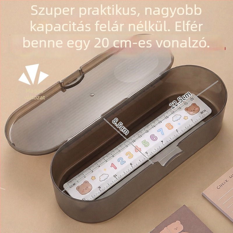 Átlátszó, nagy kapacitású ceruza tároló doboz – szervező színes ceruzákhoz, zsírkrétákhoz és rajzoláshoz