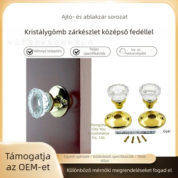 Kristályüveg belső ajtókilincs – vintage stílus, könnyed lux üveg tolóajtókhoz