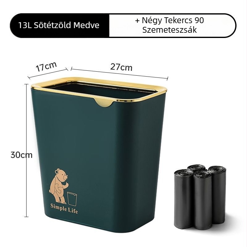 Könnyed luxus fedél nélküli szemetes, skandináv minimalist design, otthonra, nappalira, hálószobára, irodára és a fürdőszobára