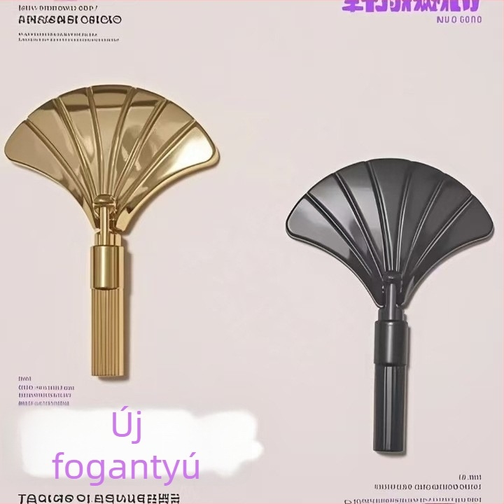Gardrób rejtett húzófogantyú, ventilátor alakú, cinkötvözetből, öntvény, modern minimalista bútorhardver