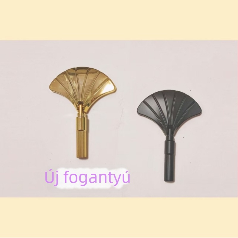 Gardrób rejtett húzófogantyú, ventilátor alakú, cinkötvözetből, öntvény, modern minimalista bútorhardver
