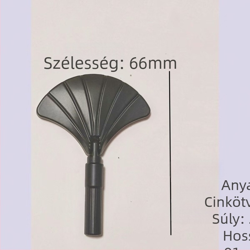 Gardrób rejtett húzófogantyú, ventilátor alakú, cinkötvözetből, öntvény, modern minimalista bútorhardver