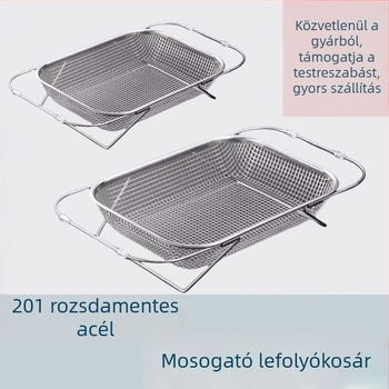 Rongfeng rozsdamentes acélból készült, kihúzható mosogató alatti szárító- és tárolókosár