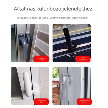 50 típusú alumínium ablakfogantyú csúszó és nyíló ablakokhoz, hőszigetelt alumínium, 7-es alakú görgős kar, ajtó- és ablak-tartozék
