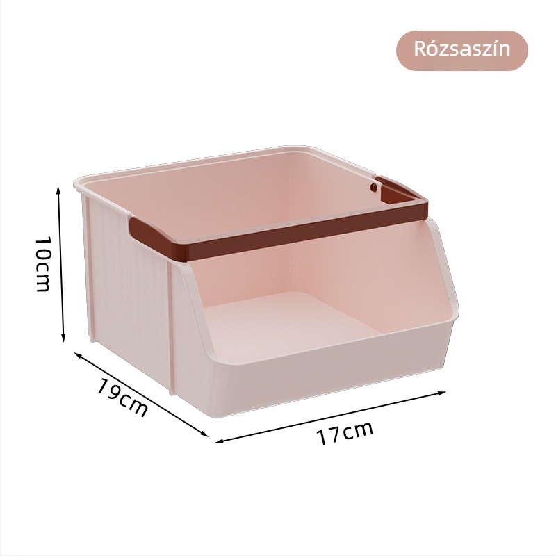 Nagy kapacitású asztali tároló doboz nassolnivalók és egyéb apróságok számára, stackelhető kivitel, kávé- és teafilterek tárolására.