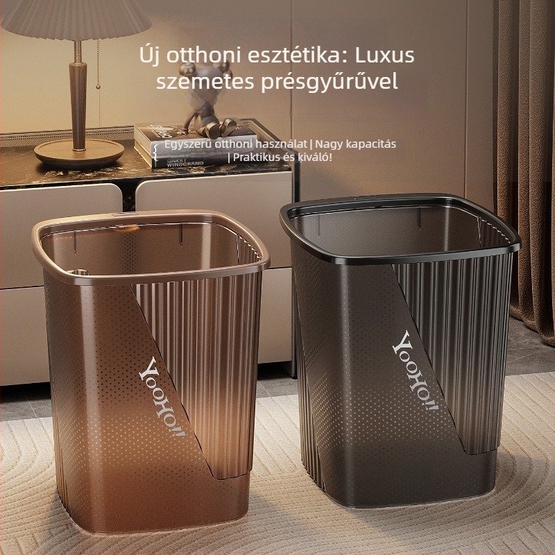 Átlátszó pöttyös szemetes, nagy kapacitású, konyhához és fürdőszobához