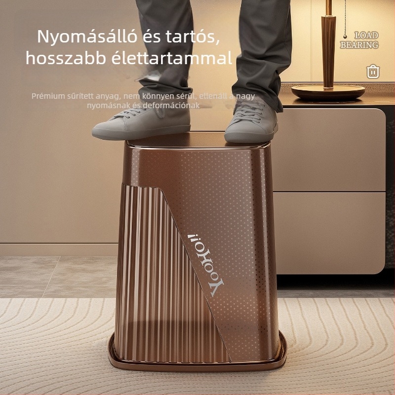 Átlátszó pöttyös szemetes, nagy kapacitású, konyhához és fürdőszobához