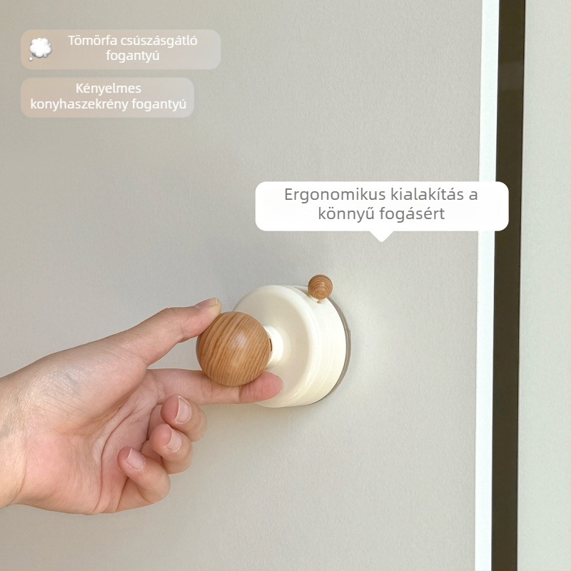 Szívókorongos, multifunkcionális fogantyú szekrényekhez, ajtókhoz és üvegezett felületekhez – fúrás nélküli, PP anyag