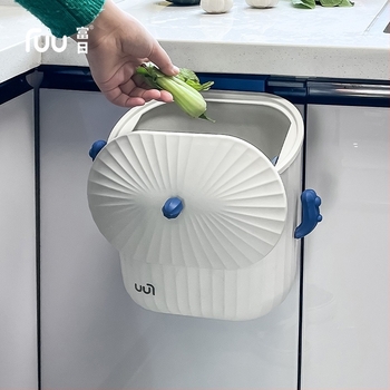 Konyhai falra szerelt szemetes, 8 L, műanyag, a szekrény ajtóira szerelhető, helytakarékos, otthoni használatra