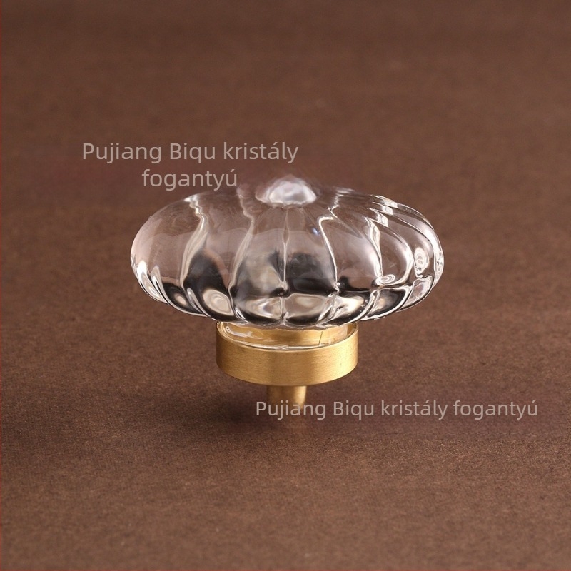 Kristály fogantyú sárgaréz alapú, elegáns kétszínű dizájn, szekrényajtókhoz, fiókokhoz és ruhásszekrényekhez