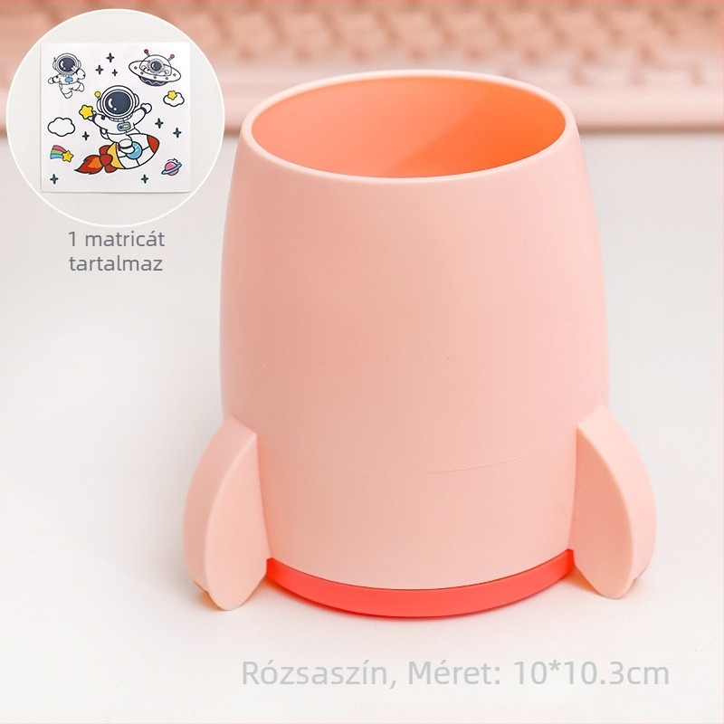 Minimalista, többfunkciós rakéta tolltartó az íróasztalhoz, nagy kapacitású, aranyos DIY tolltartó