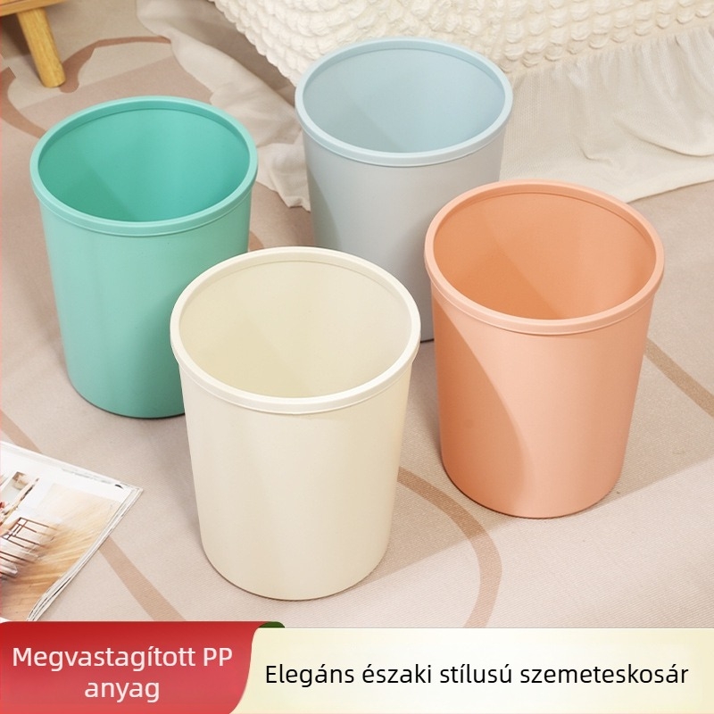 10 literes műanyag szemetes, fedél nélkül, otthoni használatra – konyha, nappali, hálószoba, fürdőszoba