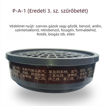 Beépített szemüveges gázmaszk permetezéshez, festéshez és vegyi anyagokkal kapcsolatos munkákhoz, formaldehiddel és polírozással