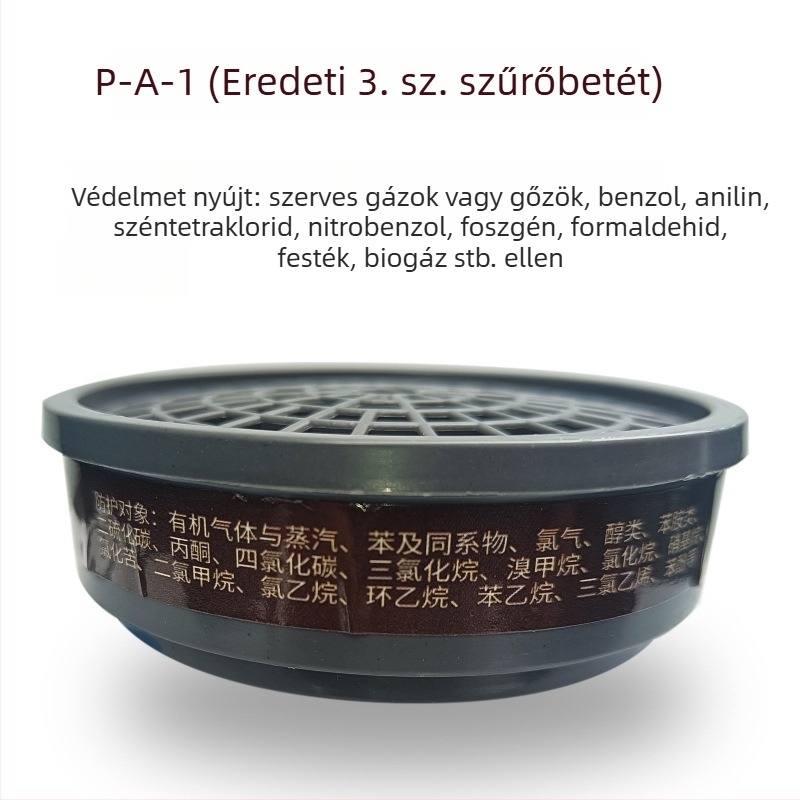 Beépített szemüveges gázmaszk permetezéshez, festéshez és vegyi anyagokkal kapcsolatos munkákhoz, formaldehiddel és polírozással