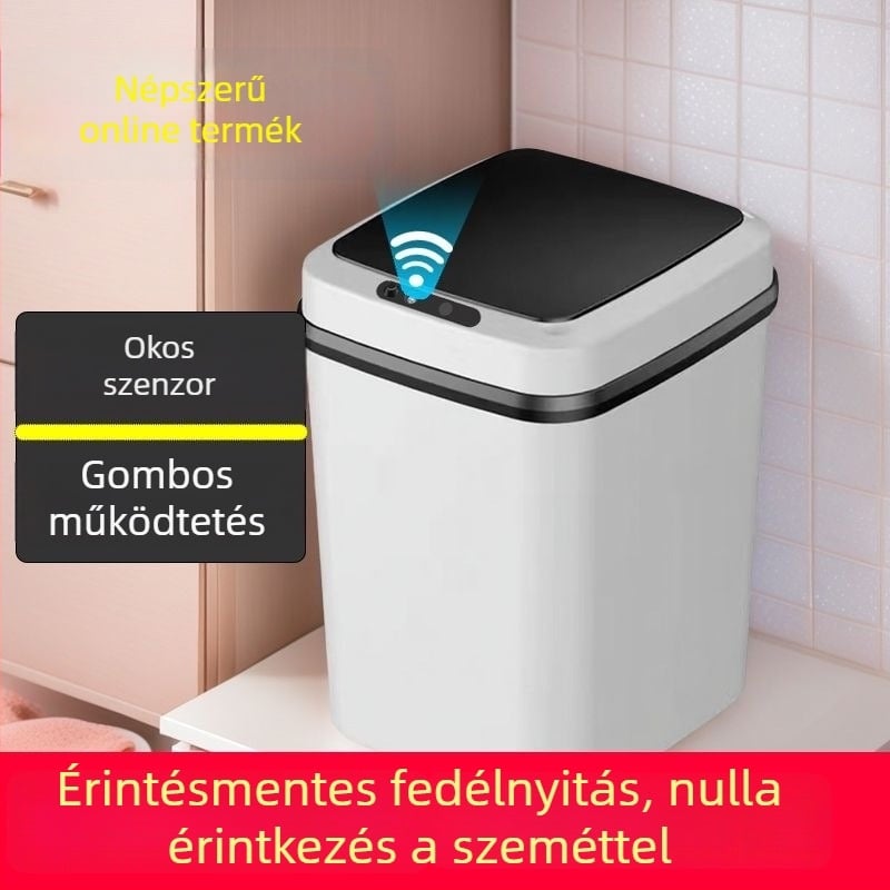 Okos szenzoros kuka fedéllel, otthoni használatra – illatosító rendszerrel, alkalmas hálószobára, fürdőszobára és nappalira
