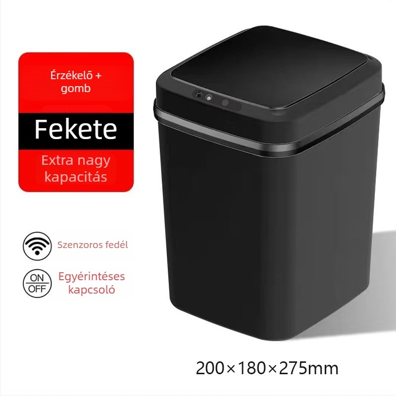 Okos szenzoros kuka fedéllel, otthoni használatra – illatosító rendszerrel, alkalmas hálószobára, fürdőszobára és nappalira