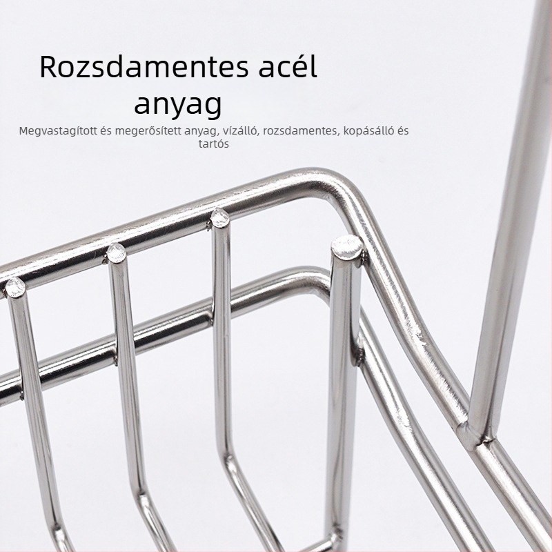 304 rozsdamentes acél ultra-szűk mosogató melletti leeresztő állvány — felületre helyezhető tároló törölközőknek, mosogatószernek és szivacsoknak