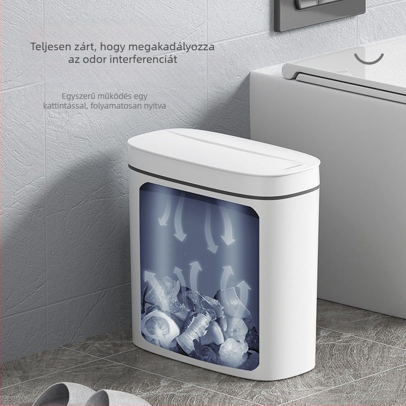 Nappalira tervezett intelligens szenzoros szemetes, vízálló fedéllel, 14 literes kapacitás