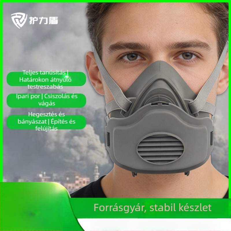 Power Shield 3200 Porvédő félmaszk szénbányászathoz, ipari por, csiszolás és felújítás, füst elleni védelem