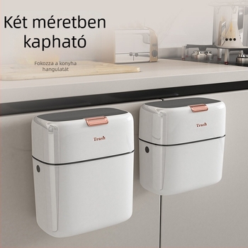 9L falra szerelhető szemetes fedéllel, keskeny nyílású kialakítás, konyhába és fürdőszobába