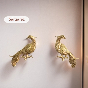 Sárgaréz 3D Főnix fogantyú fiókokhoz és szekrényajtókhoz