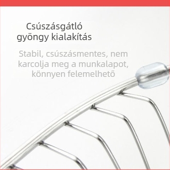 Kör alakú konyhai leeresztőkosár rozsdamentes acélból, multifunkcionális zöldség- és gyümölcskosár