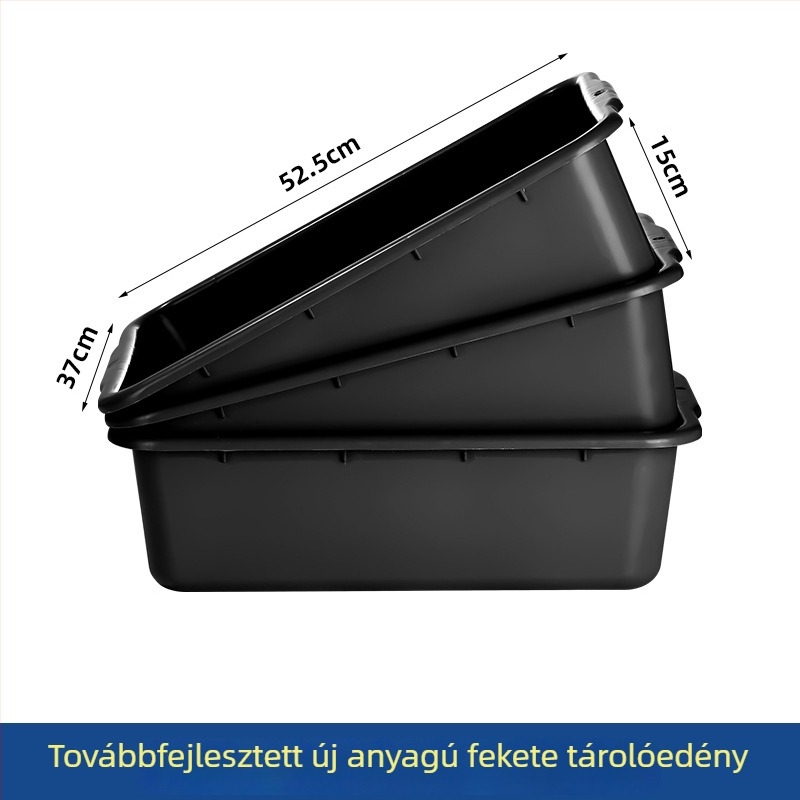 Téglalap alakú műanyag ételmaradék-tartó éttermi kocsikhoz és hulladéktárolókhoz