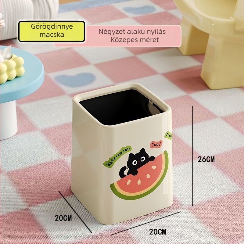 Krém színű szemetes fedéllel, Instagram-stílusú, nappaliba, hálószobába és fürdőszobába
