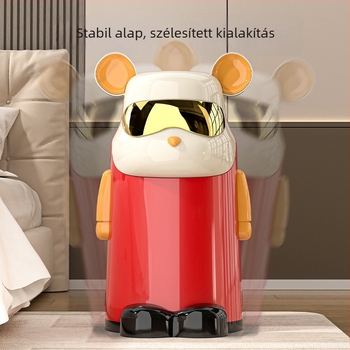 Cool Bear kuka fedéllel - aranyos, stílusos háztartási tároló nappaliba, hálószobába, fürdőszobába és gyerekszobába