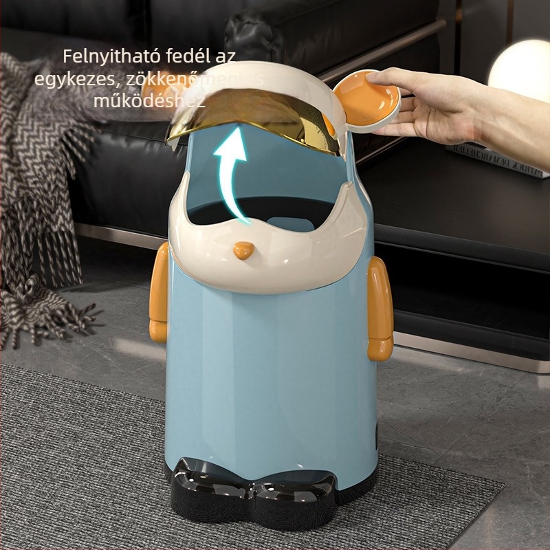 Cool Bear kuka fedéllel - aranyos, stílusos háztartási tároló nappaliba, hálószobába, fürdőszobába és gyerekszobába