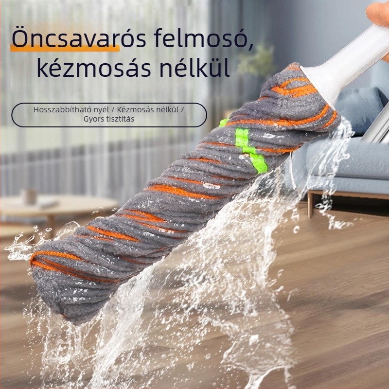 Kéz nélküli automatikus kinyomású felmosókészlet otthoni használatra, 2025-ös modell, forgó fej, egy lépéses tisztítás