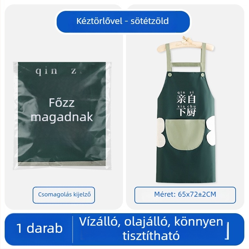 Személyre szabott PVC kötény konyhához, vízálló és olajálló, nyakpánttal és derékszíjjal