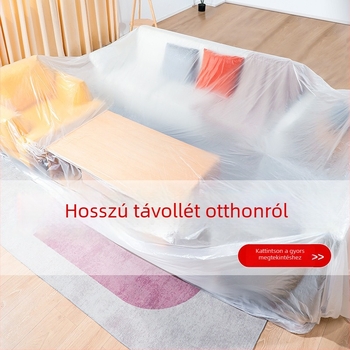 Porvédő fólia bútorok védelmére, háztartási teljes fedésű műanyag fólia, egyszer használatos