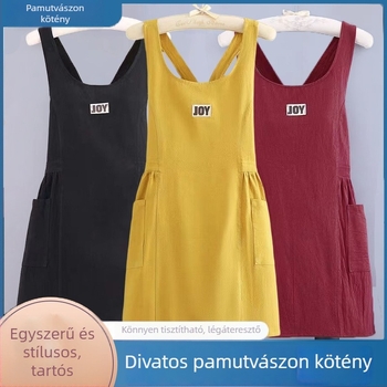 Poliészter konyhai kötény széles pántokkal, modern, egyszerű stílus, légáteresztő, kopásálló és kényelmes, egyszínű, egy méret