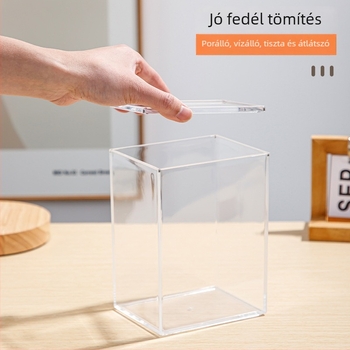 Átlátszó műanyag tároló doboz gyűjtőfigurák számára, mágneses fedéllel