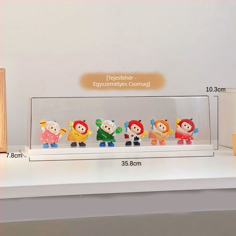 Átlátszó akril tároló doboz figuráknak fedéllel, egymásra tehető, porálló