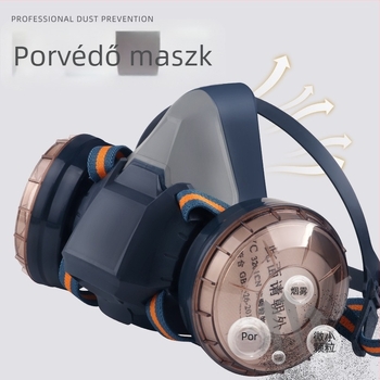 Job Health M100 Gumírozott teljes arcmaszk ipari por ellen, csiszoláshoz és felújításhoz – lélegző