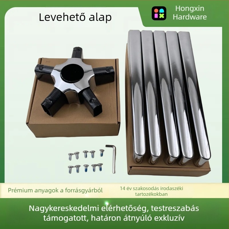 32 levehető láb irodai és versenyszékekhez, fém elektroplattal bevont alumíniumötvözet, négyszögcsöves alap