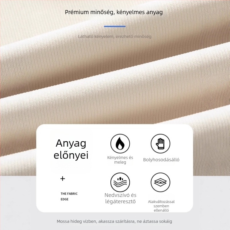 Férfi sportnadrág egyenes szabású, fleece-béléssel, tavasz-őszi szezonra, kényelmes, hosszú
