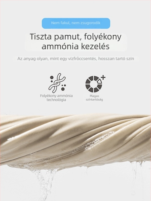 Férfi nyári pamut széles lábú nadrág, vékony, magas derekú, cipzár, egyenes szár, elasztikus anyag, több zseb