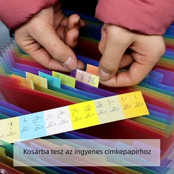 Mini A5 dokumentum rendező, akordion mappa, többszintű számla rendező és jegyzet-tároló