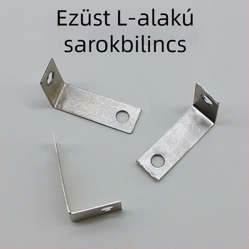 Kétlyukú saroklemez galvanizált vasból, keretekhez és bútorokhoz